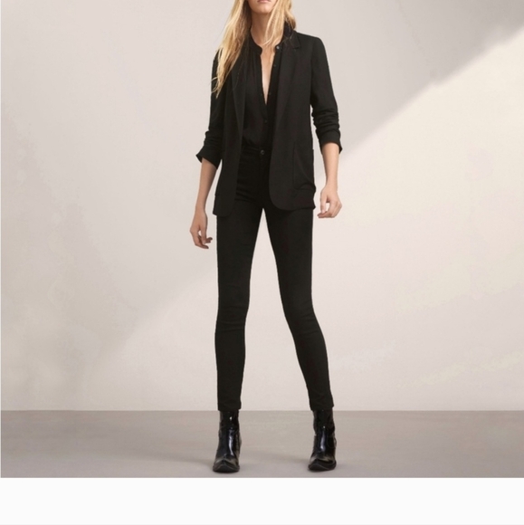 2/$20 Talula Kent Soft Rayon Light Blazer Size 10 Black Euc - Picture 5 of 13